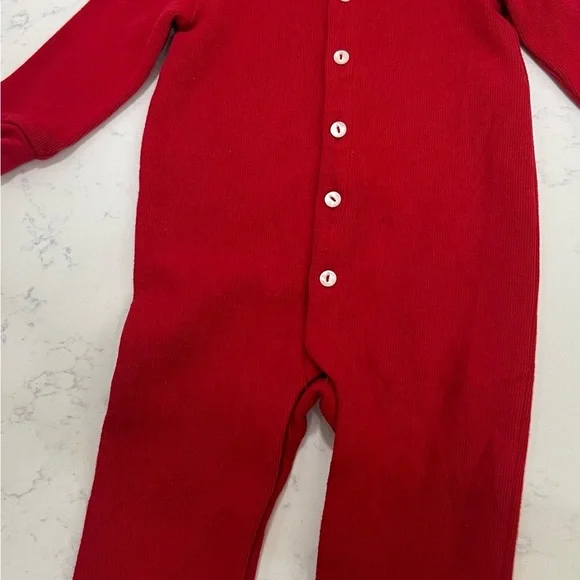Ralph Lauren Red Footies One Piece - Picture 5 of 7